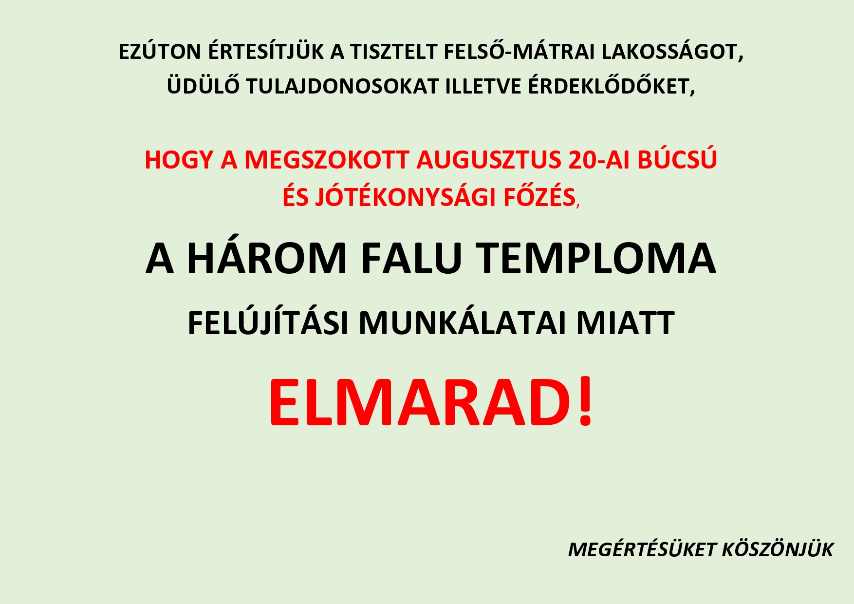 Elmarad!